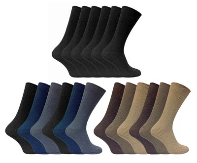 SOCK SNOB Pack de 6 calcetines hombre transpirables negros 100% algodón