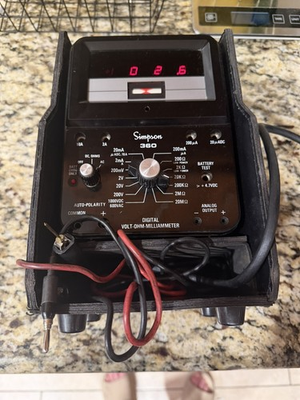 #ad RARE Vintage Simpson 360 Digital Volt Ohm Milliammeter with case powers on $169.00