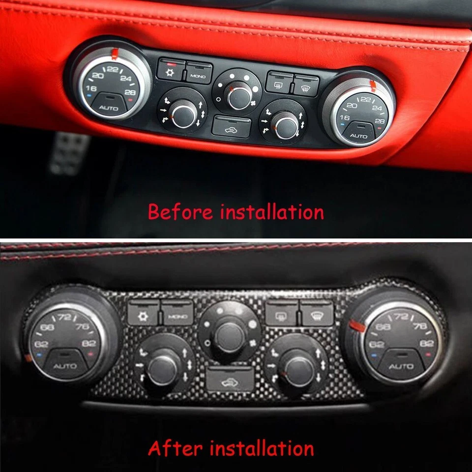 Dry Carbon Fiber Interior AC Console Panel Cover Trim For Ferrari 488 GTB Spider - Image 2 of 4