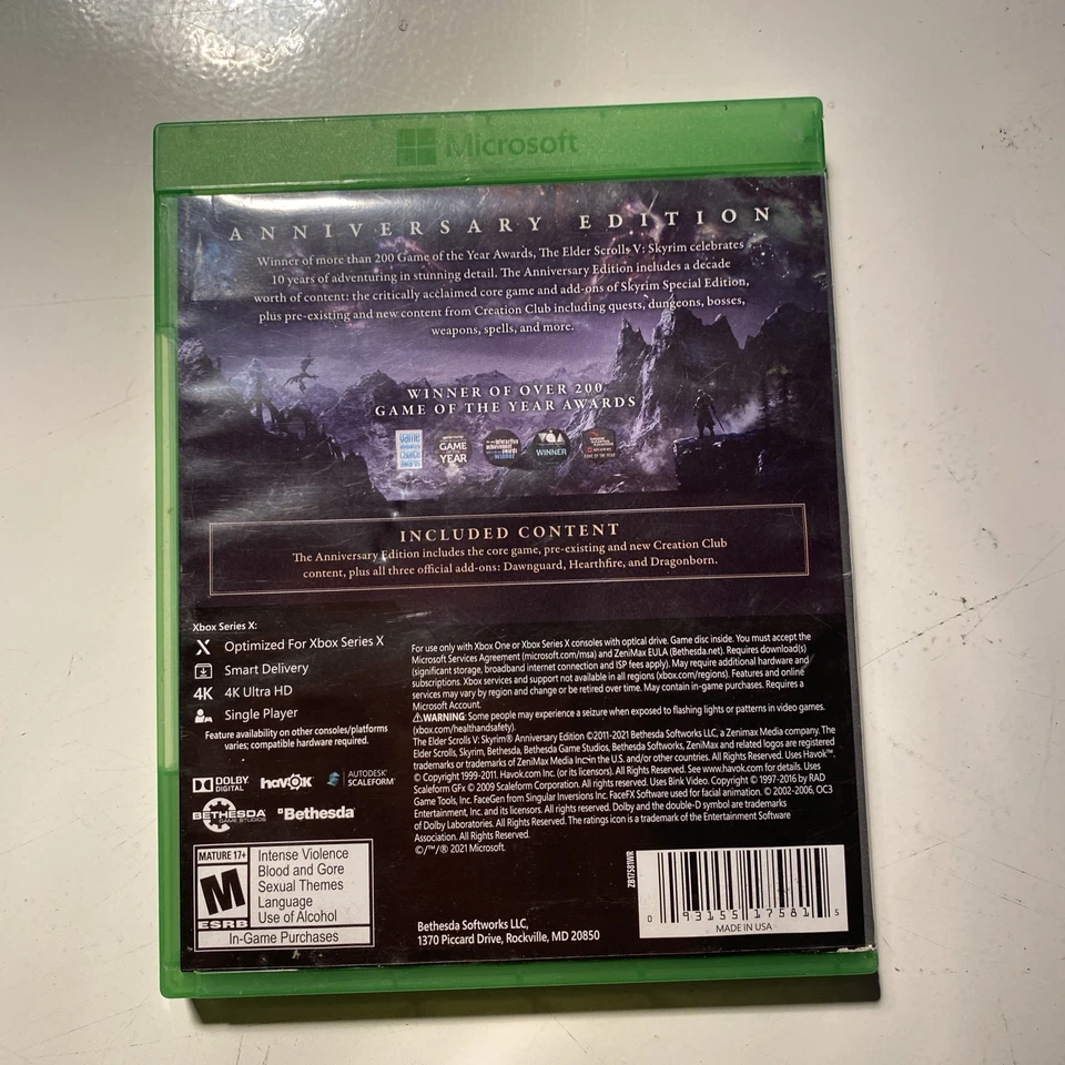 The Elder Scrolls V: Skyrim Anniversary Edition (Xbox One) mit Handbuch - Bild 2 von 4