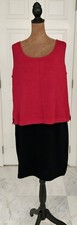 St. John By Marie Red Women Tank Top Size L Made In USA VTG EUC