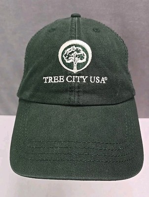 Tree City USA hat Arbor Day Foundation strap back green embroidered dad cap