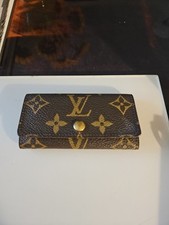 Louis Vuitton Monogram Brown Canvas Leather 4-Key Case Holder