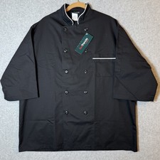 Chef Trends Pinnacle Double Breasted Black Chef Jacket Coat Culinary Uniform XL