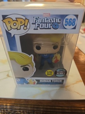 Funko Pop! Fantastic Four Human Torch #568 GID Specialty Series with Protector