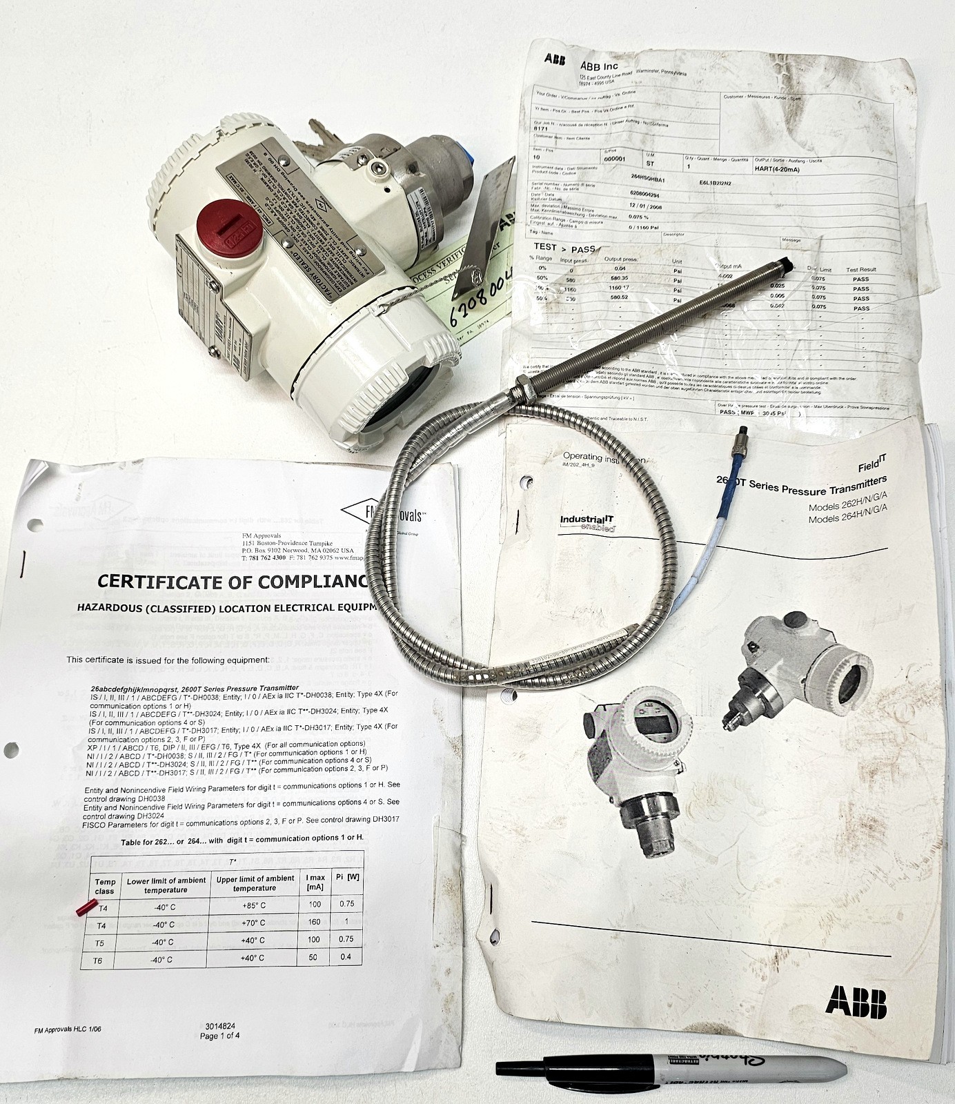 ABB 2600T 264H HART Pressure Transmitter Remote Seal Hastelloy C276 ~ NEW