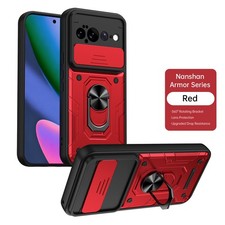 For Google Pixel 11 Pro XL 10 Pro Phone Case Camera Slide Cover Stand Ring