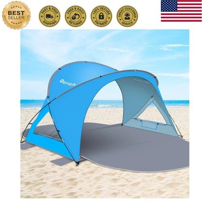 Square Design Beach Shelter for 4-5 People - Ultimate UV Protection & Stability