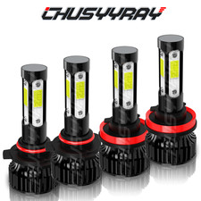 4X 9005H11 Combo LED Headlight High Low Beam Bulbs Kit 6000K Super White Bright
