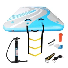 Inflatable Floating Dock, Air Dock Platform, Island Raft Mat, Swim Platform, ...