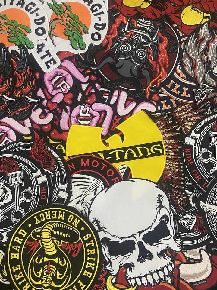 125 pcs 12" Big Patch lot Random Mix Iron on Patches Fashion Embroidered Patch - Image 2 of 4