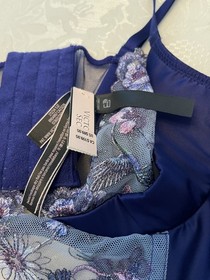 VICTORIA'S SECRET VERY SEXY HUMMINGBIRD EMBROIDERED QUARTER CUP CORSET TOP 32C