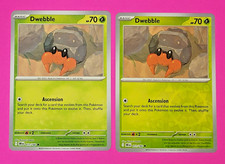 Pokemon TCG - Dwebble - Destined Rivals DRI EN - 11/182 Nm 2 card lot