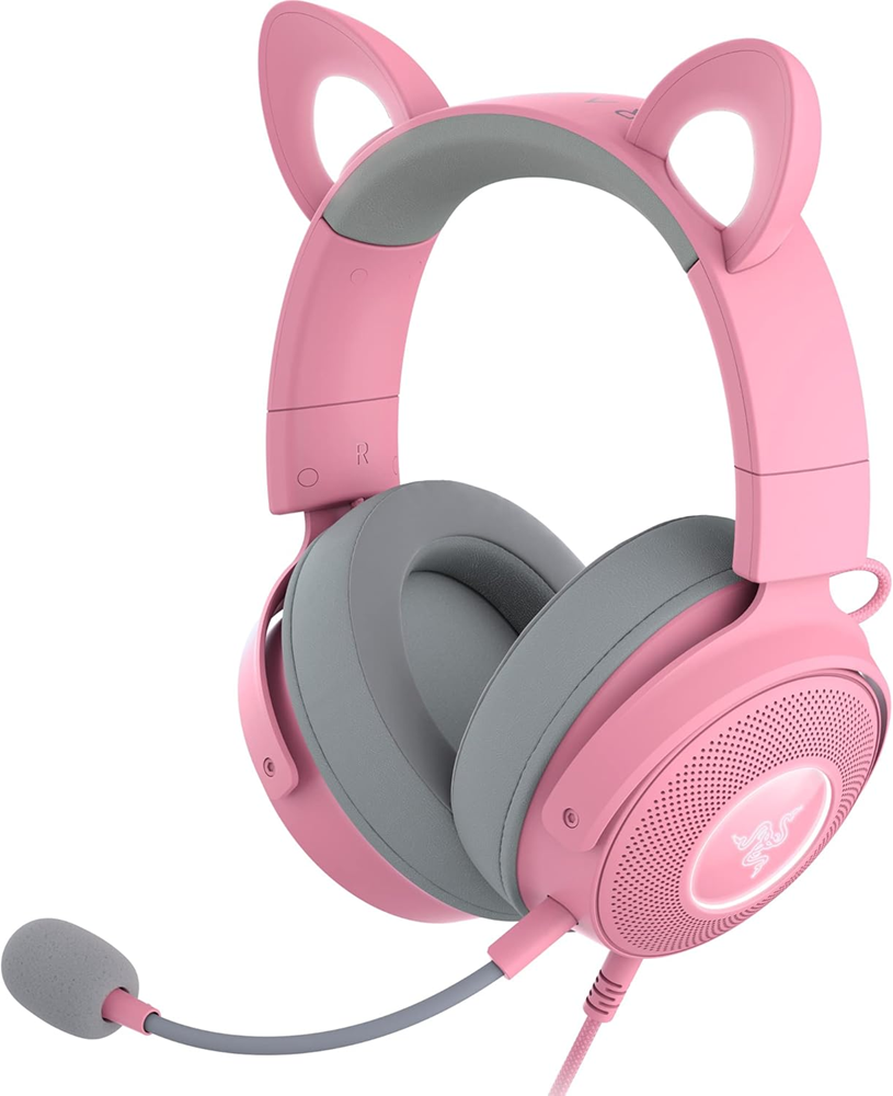 Razer Kraken Kitty V2 Pro - Quartz Wired RGB Headset with Interchangeable Ears