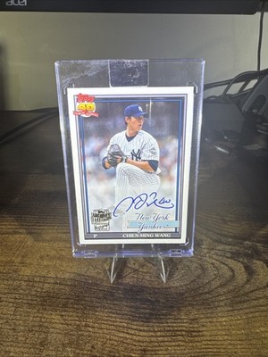 2021 Topps Archives -  Autographs 2021 Chien-Ming Wang #FFA-CM (AU) On Card