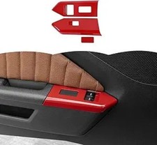 Window Lift Switch Panel Cover Trim Decoration Interior Accessories Color: Red