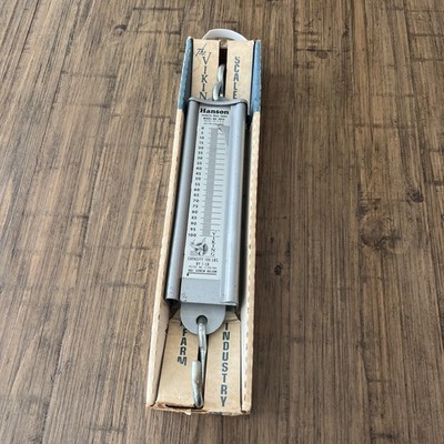 VINTAGE Hanson Model No. 8910 Hanging Viking Fish Scale With 100 Original Box