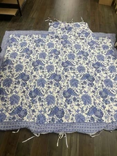 POTTERY BARN MARIANNA FLORAL /STRIPED KING PALAMPORE MEDALLION DUVET & 2 EUROS