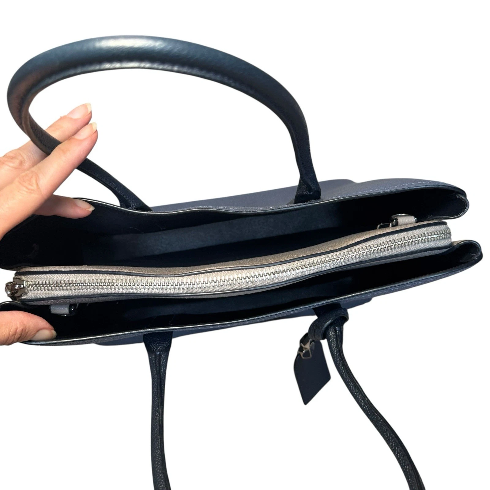 Borsa a tracolla Kate Spade Margaux in pelle blu con manico superiore