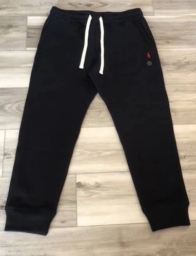 NWT POLO RALPH LAUREN Men's String Hem Jogger Fleece Sweat Pant Black Size M