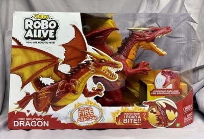 Robo Alive Ferocious Fire Breathing Dragon Red Battery Powered Robotic Toy