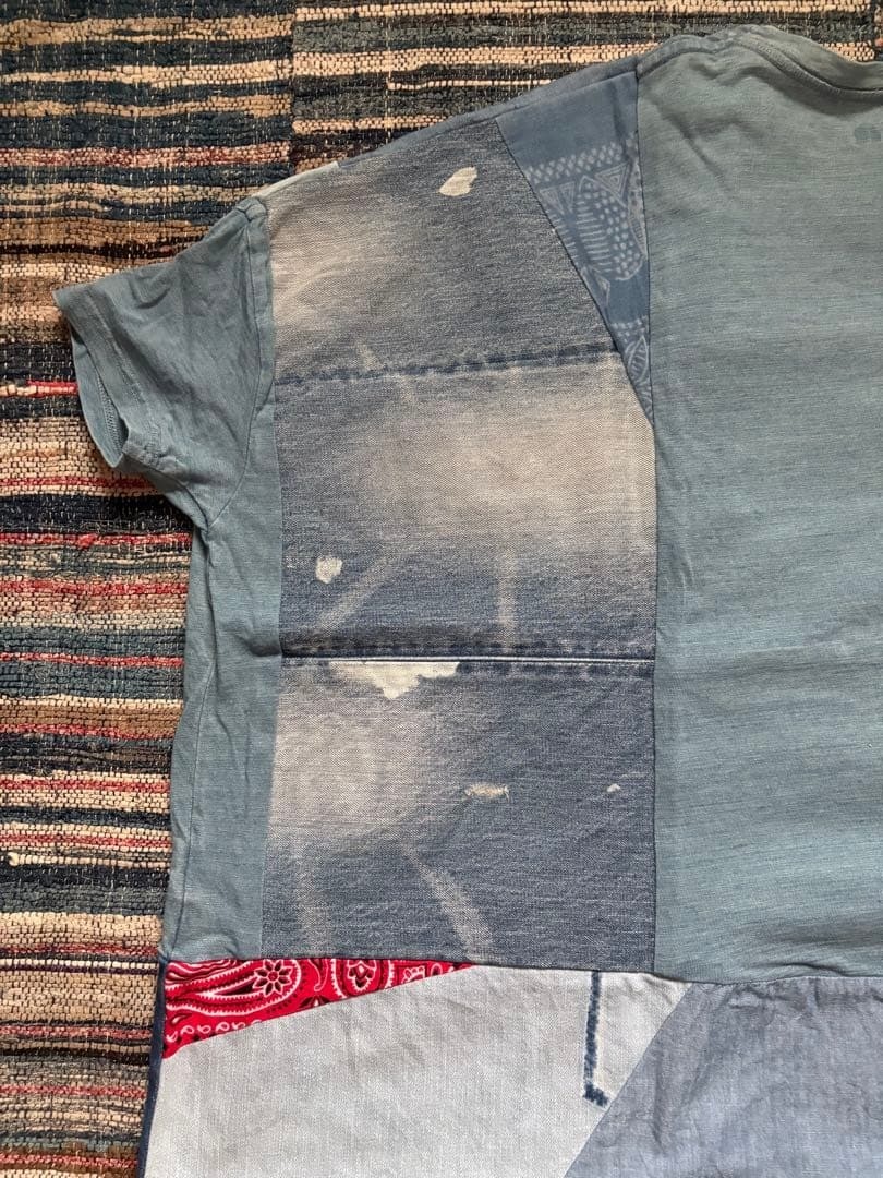 KAPITAL Patchwork Pattern BORO Oversize T-Shirt I… - image 6