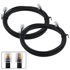 Phone Cable 10 Feet Telephone Line Cord with RJ11 6P4C Connectors for Landline P