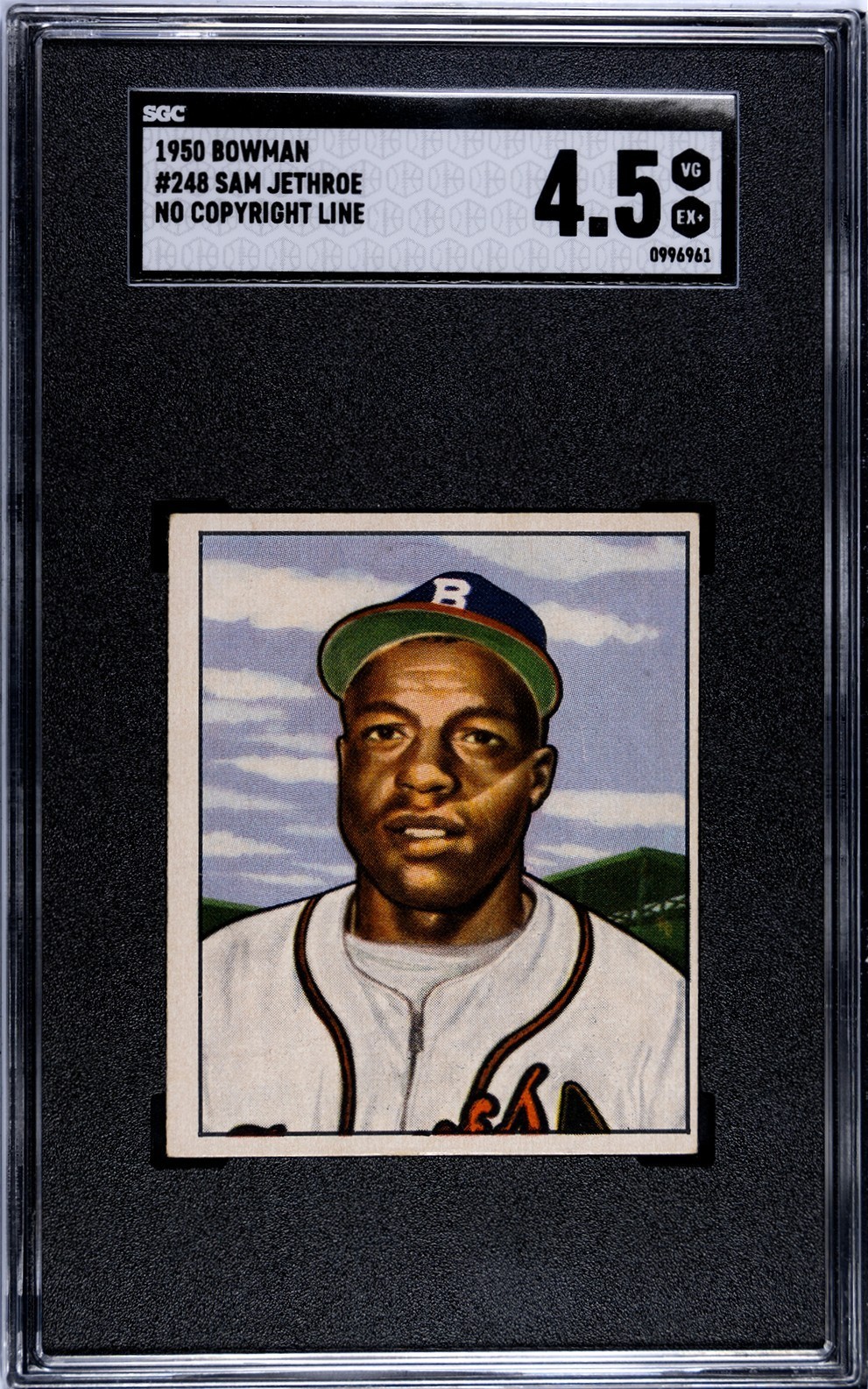 1950 Bowman - #248 Sam Jethroe - Rookie - ROYw - SGC 4.5 VG/EX+