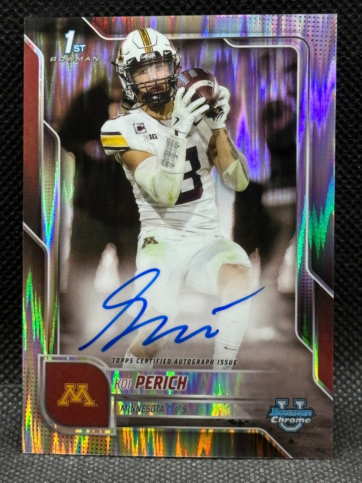 2025 Bowman U Chrome Koi Perich 1st Stealth Refractor On-Card Auto