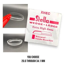 Extra High Dome Round Watch Crystal x 1 Stella XHEC 26.6 to 34.1 mm VTG NOS