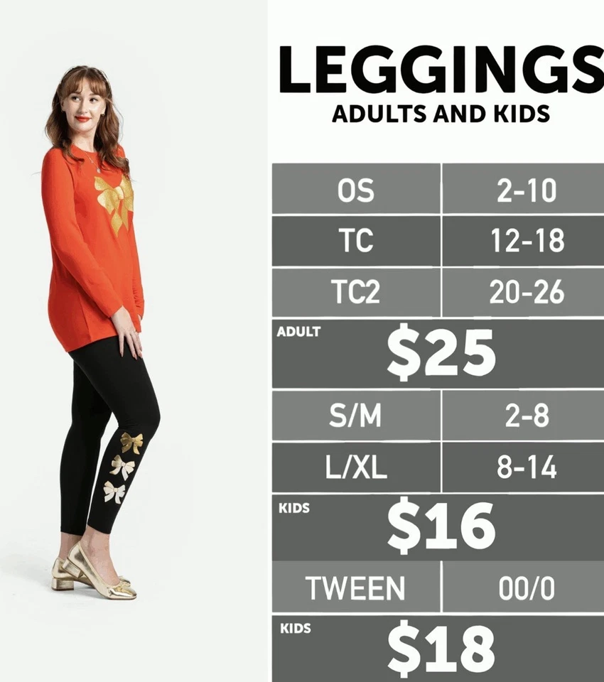 Nuevo LuLaRoe Adornos de Navidad con Leggings de Papá Noel Talla TC2 (20-26) NUEVO SIN ETIQUETAS Foto 4 de 4