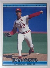 Vintage 1992 Donruss - Juan Agosto #37 + Clear Sleeve