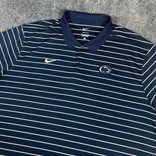 Penn State Nittany Lions Nike Dri-Fit Striped Polo Shirt | SS | Navy Blue |  2XL