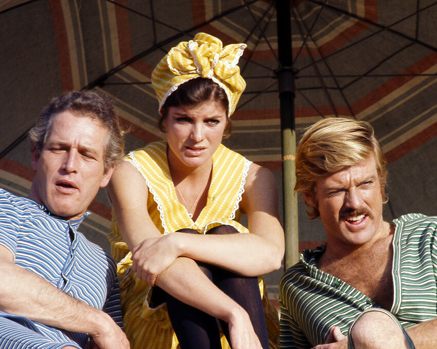 Paul Newman and Robert Redford and Katharine Ross in Butch Cassidy and the  Su | eBay