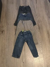 Lot of 4 Toddler Size 2T Pants/Jeans/Khaki Oshkosh, DKNY, Jumping Beans