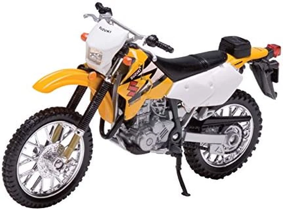 Литой под давлением желтый мотоцикл Welly Suzuki DR-Z400S, масштаб 1:18 - Изображение 2 из 4