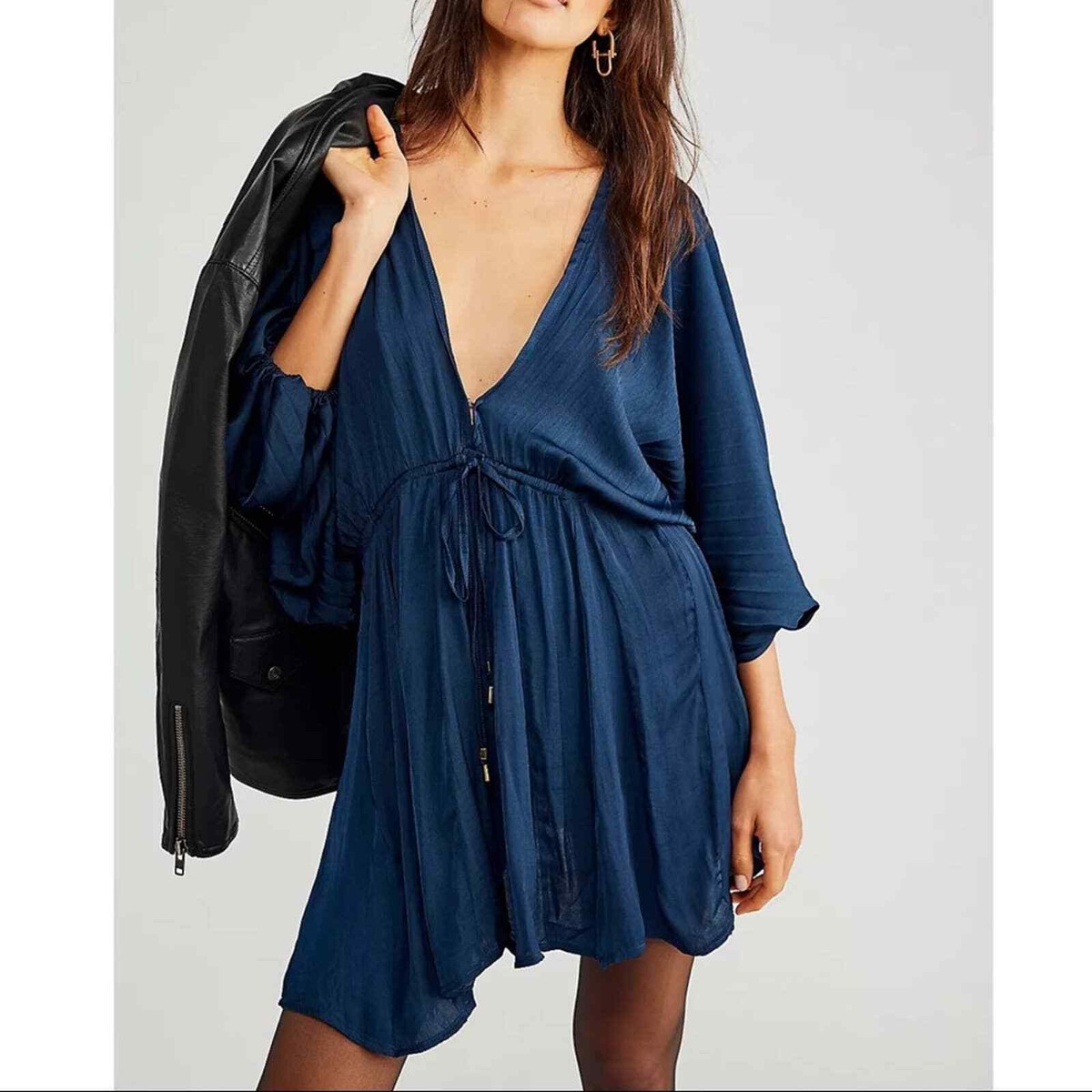 black mini dress scoop neck JoosTricot Coal Black EcoMerino Scoop Neck Mini Dress S / Black / EcoMerino