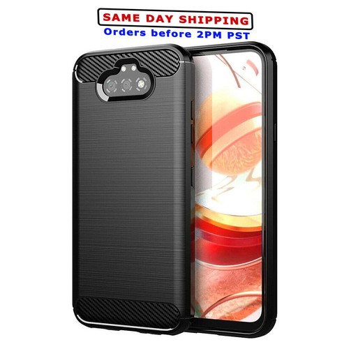 Flexible Carbon Fiber Soft Cover Case for TracFone LG K31 Rebel L355DL