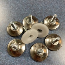 5/16-18 x 1" Nylon Foot Feet Adjustable Leveler Nickel Shell Floor Glide QTY 8