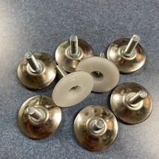 5/16-18 x 1"  Nylon Foot Feet Adjustable Leveler Nickel Shell Floor Glide QTY 8