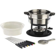 Edge Design 3-in-1 Stainless Steel Fondue Set Delightful Quality With Guide
