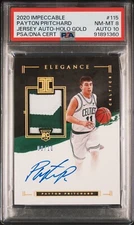 Payton Pritchard 2020-21 Impeccable Elegance Gold RPA Rookie Auto #08/10 PSA 8