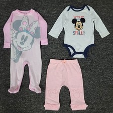 Girls Clothing Lot 3/6 Months Disney Minnie Mickey Mouse Pants  Two One Pieces