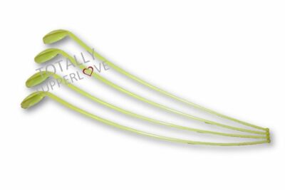 Tupperware Iced Tea Spoons Set of 4 Drink Stir Sticks 12'' Long Vintage Yellow