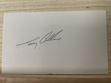 Terry Collins Signed 3x5 Index Card Cut New York Mets Astros Angels