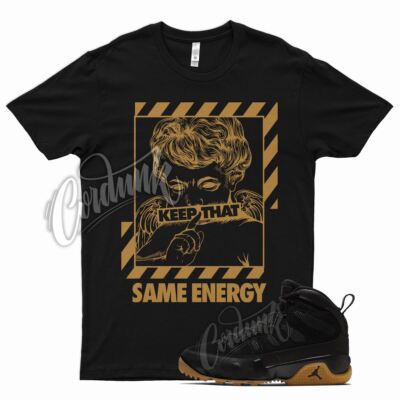 Black ENERGY T Shirt for Air J1 9 Boot NRG Light Gum Tan Natural Brown Nine