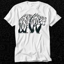 Bear Tree Abstract Art Wild Animal Outdoors Trekking Best Seller T Shirt 461