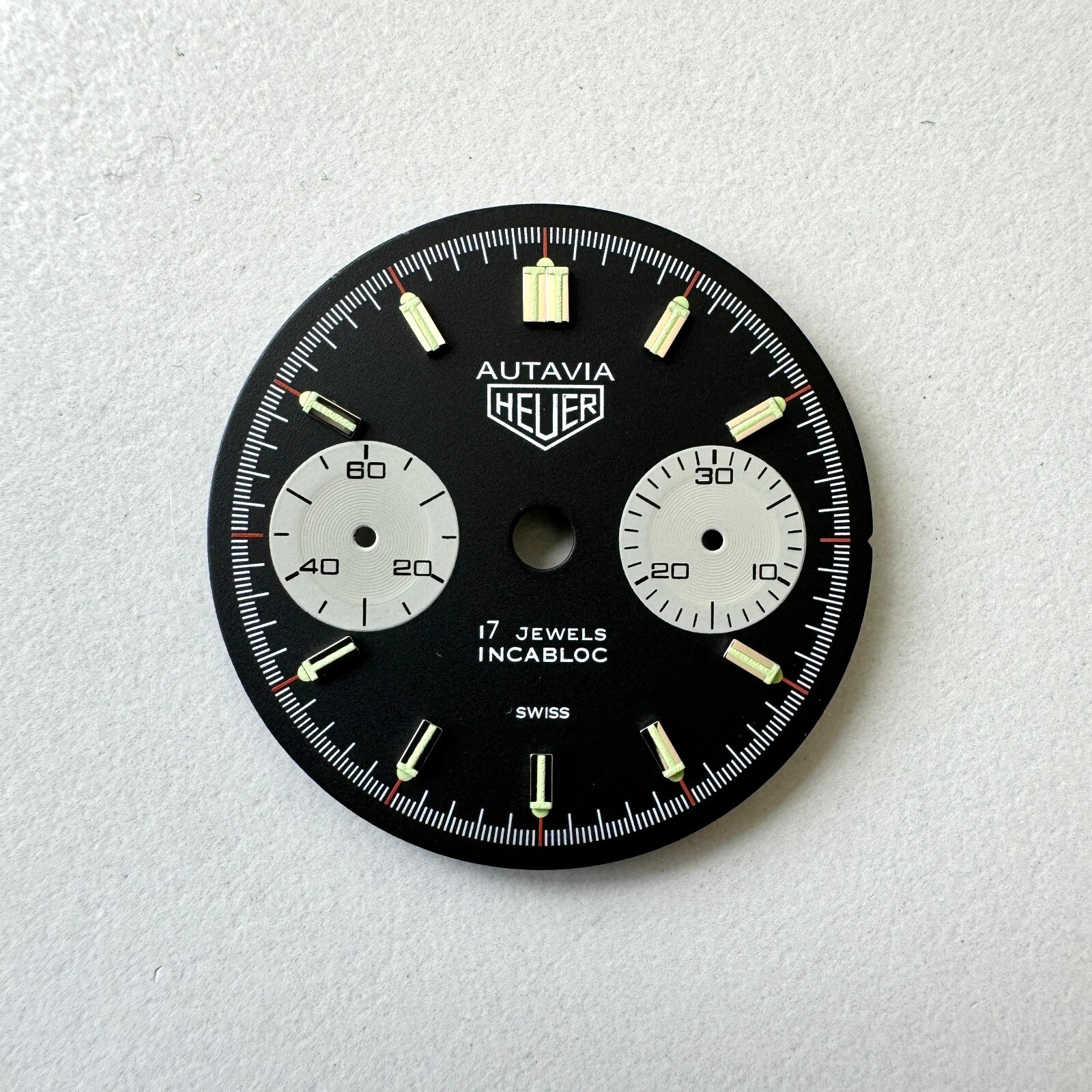 HEUER AUTAVIA - 7733 VALJOUX - CHRONO - ZIFFERBLATT - NOS - NEW OLD STOCK - DIAL
