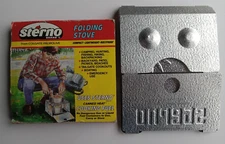 Vtg Sterno Stove Colgate Palmolive Aluminum Folding Camping Boating Backpacking