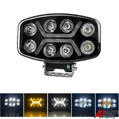 1X Fit Scania Volvo DAF MAN 24V LED 10'' Jumbo Spot Leuchte Weiß/Amber DRL E9 - Bild 1 von 4